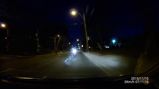 Dome D201 Video Screenshot - Driving down Toronto in Very Dark Conditions
