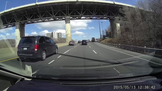 A118C Video Screenshot - Daytime Driving Under a Bridge in Toronto